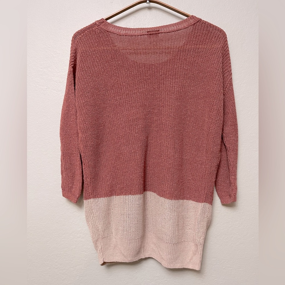 Aritzia Wilfred two-tone loose knit linen sweater Sz XS - Picture 2 of 7